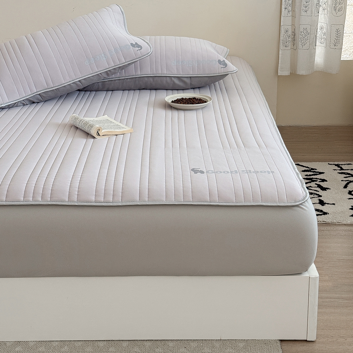 91家纺网 家纺一手货源 找家纺 TT.one 塔塔家居 2026新款A类自然凉感简约深睡眠清新小象夏日凉感垫 小象-摩卡灰