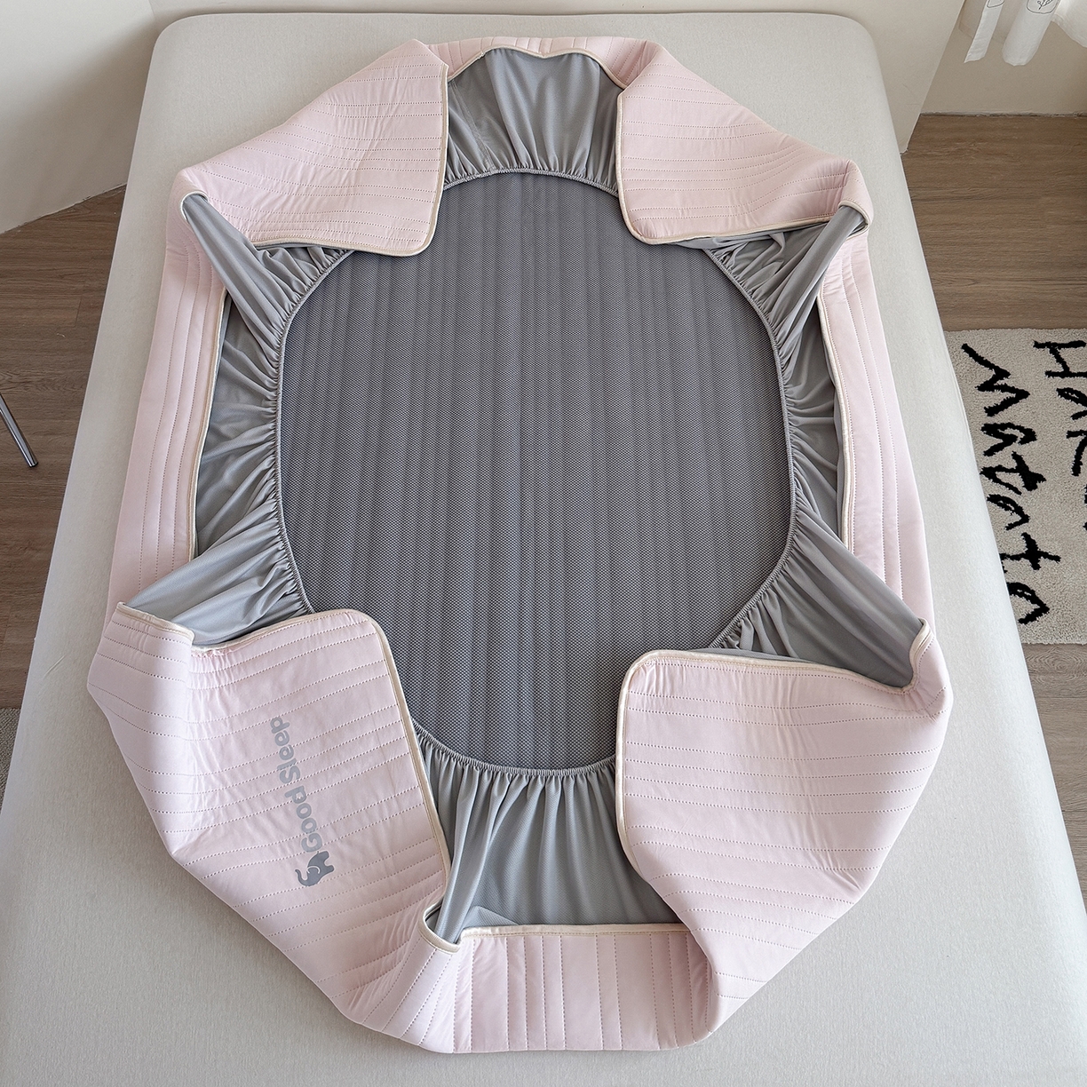 91家纺网 家纺一手货源 找家纺 TT.one 塔塔家居 2026新款A类自然凉感简约深睡眠清新小象夏日凉感垫 小象-少女粉