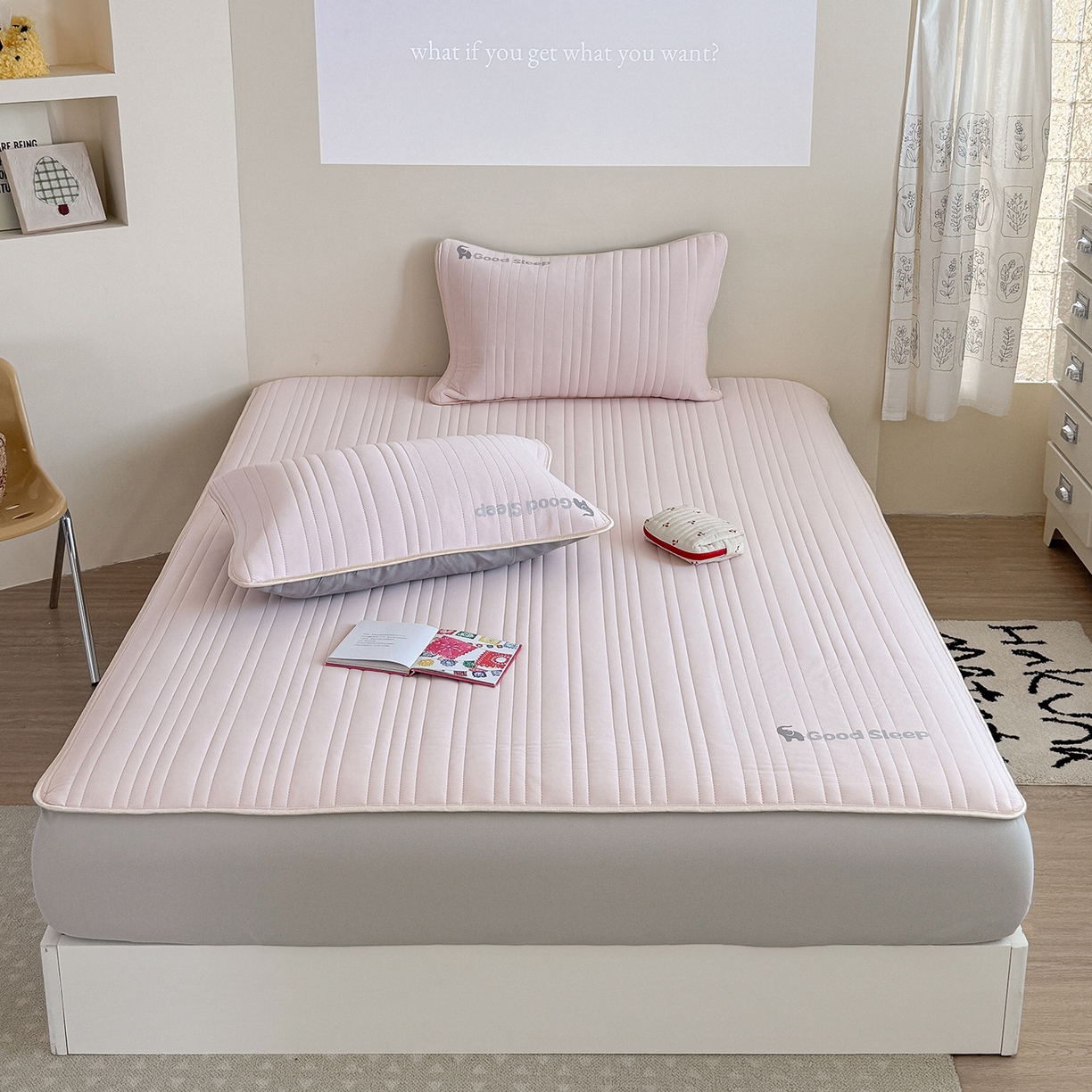 91家纺网 家纺一手货源 找家纺 TT.one 塔塔家居 2026新款A类自然凉感简约深睡眠清新小象夏日凉感垫 小象-少女粉