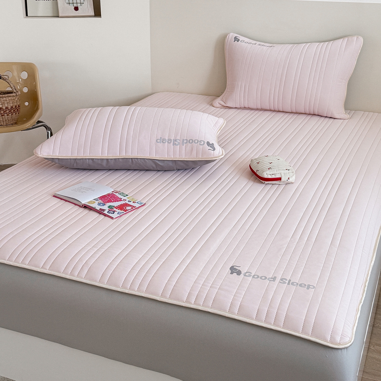 91家纺网 家纺一手货源 找家纺 TT.one 塔塔家居 2026新款A类自然凉感简约深睡眠清新小象夏日凉感垫 小象-少女粉