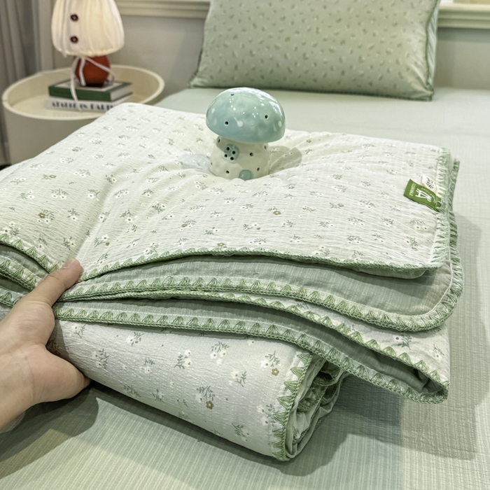 91家纺网 家纺一手货源 找家纺 （总）美梦里 2026新款A类双层纱贝壳绣夏被