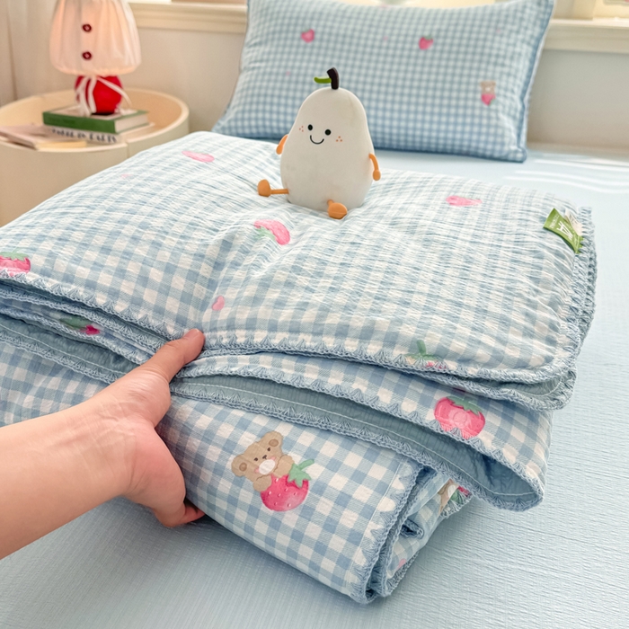 91家纺网 家纺一手货源 找家纺 （总）美梦里 2026新款A类双层纱贝壳绣夏被