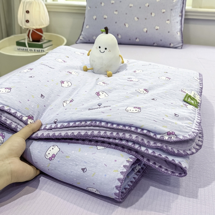 91家纺网 家纺一手货源 找家纺 （总）美梦里 2026新款A类双层纱贝壳绣夏被