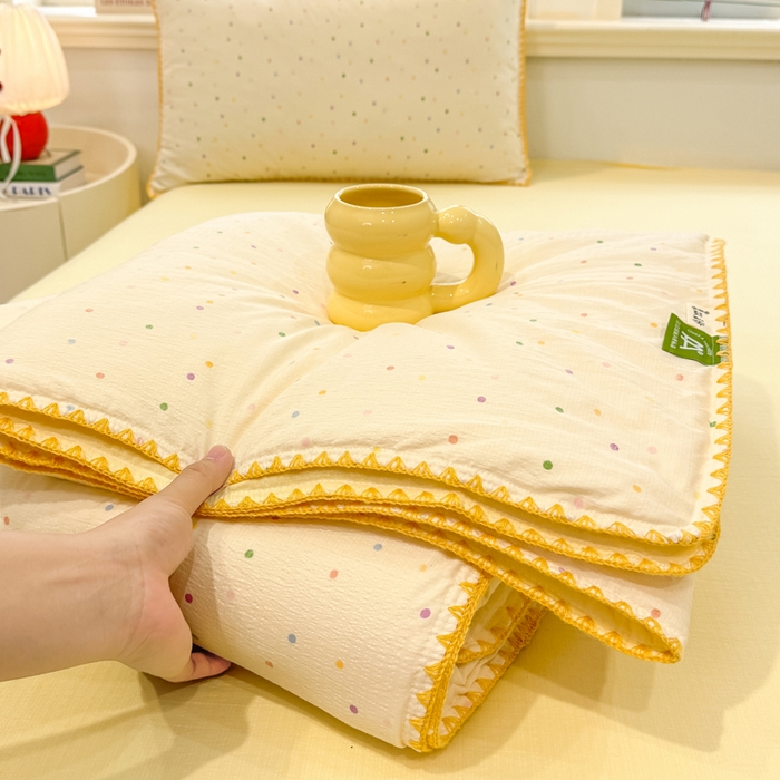 91家纺网 家纺一手货源 找家纺 （总）美梦里 2026新款A类双层纱贝壳绣夏被