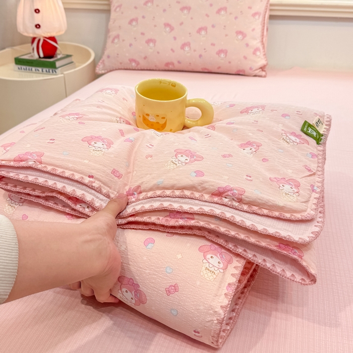 91家纺网 家纺一手货源 找家纺 （总）美梦里 2026新款A类双层纱贝壳绣夏被