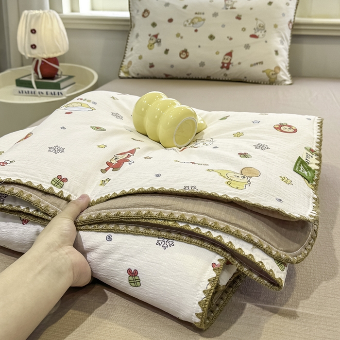 91家纺网 家纺一手货源 找家纺 （总）美梦里 2026新款A类双层纱贝壳绣夏被