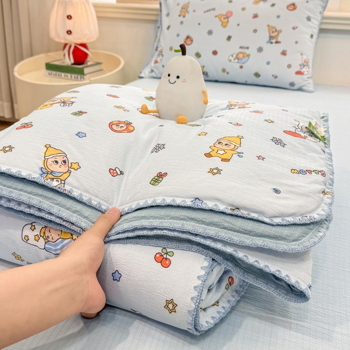 91家纺网 家纺一手货源 找家纺 （总）美梦里 2026新款A类双层纱贝壳绣夏被