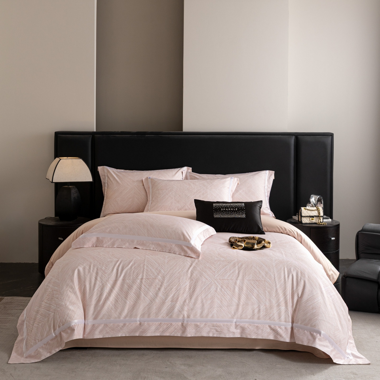 91家纺网 家纺一手货源 找家纺 （总）新方向 【控价 提供买家秀】2026新款数码印花50s双股全棉贡缎长绒棉四件套-星河拍摄2