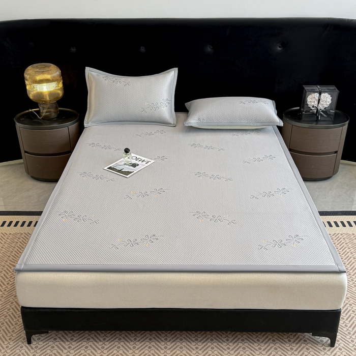 91家纺网 家纺一手货源 找家纺 （总）畅畅家纺 2026春夏新款复合中分子PE100%聚乙烯乙纶色织提花凉感软凉席席子