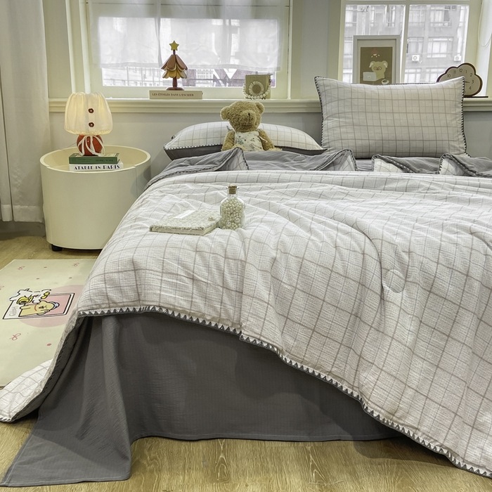 91家纺网 家纺一手货源 找家纺 美梦里 2026新款A类双层纱贝壳绣夏被 元素