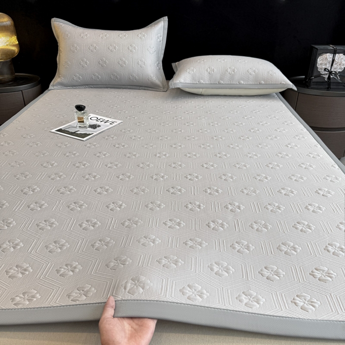 91家纺网 家纺一手货源 找家纺 （总）畅畅家纺 2026春夏新款复合中分子PE100%聚乙烯乙纶色织提花凉感软凉席席子