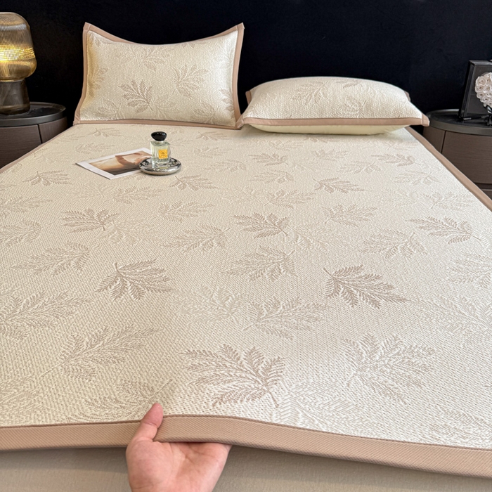 91家纺网 家纺一手货源 找家纺 （总）畅畅家纺 2026春夏新款复合中分子PE100%聚乙烯乙纶色织提花凉感软凉席席子