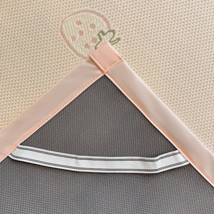 91家纺网 家纺一手货源 找家纺 畅畅家纺 2026春夏新款复合中分子PE100%聚乙烯乙纶色织提花凉感软凉席席子 草莓甜心