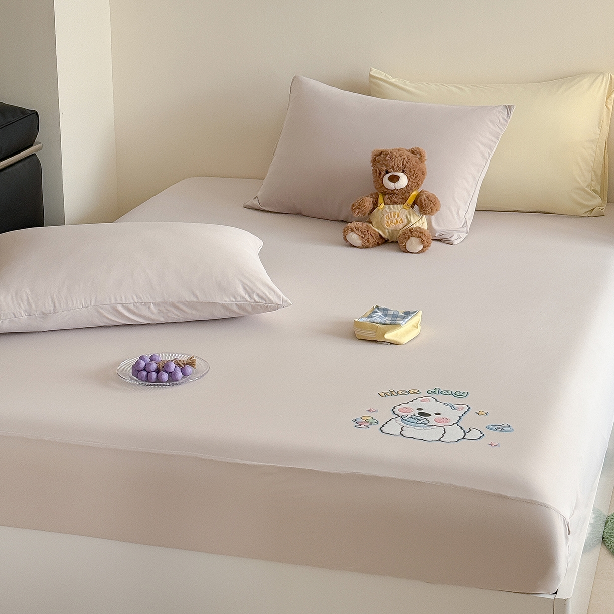 91家纺网 家纺一手货源 找家纺 （总）TT.one 塔塔家居 2026新款A类卡通针织凉感刺绣烫印床笠