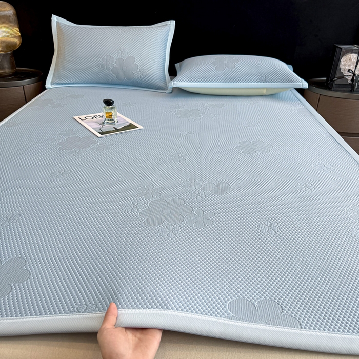 畅畅家纺 2026春夏新款复合中分子PE100%聚乙烯乙纶色织提花凉感软凉席席子 清花