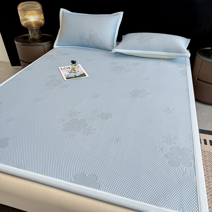 91家纺网 家纺一手货源 找家纺 畅畅家纺 2026春夏新款复合中分子PE100%聚乙烯乙纶色织提花凉感软凉席席子 清花