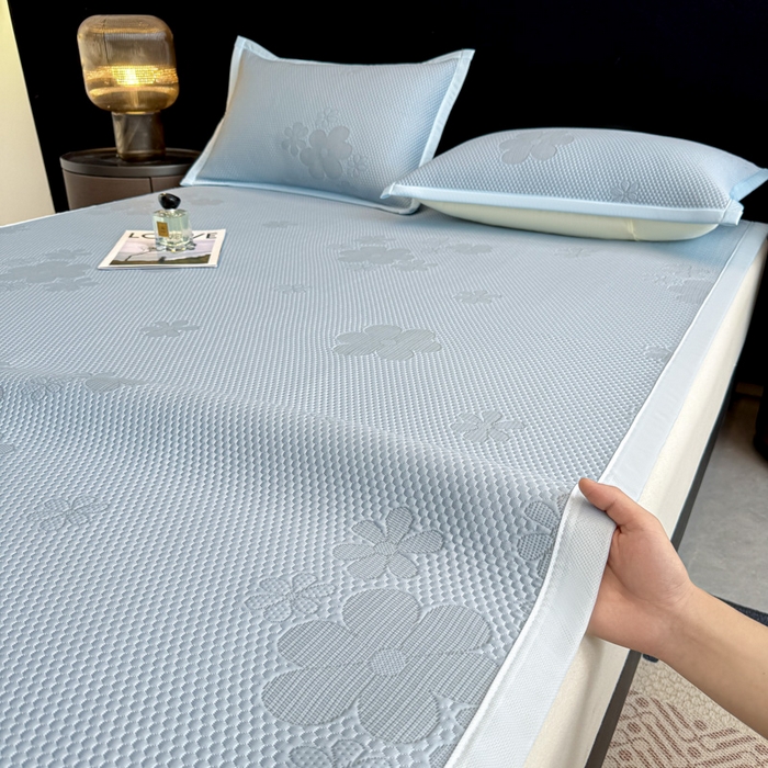 91家纺网 家纺一手货源 找家纺 畅畅家纺 2026春夏新款复合中分子PE100%聚乙烯乙纶色织提花凉感软凉席席子 清花