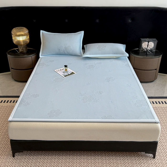 91家纺网 家纺一手货源 找家纺 畅畅家纺 2026春夏新款复合中分子PE100%聚乙烯乙纶色织提花凉感软凉席席子 清花