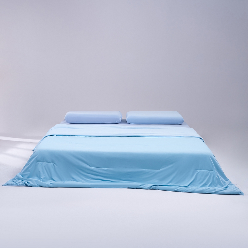 91家纺网 家纺一手货源 找家纺 花享莱 2026新款亚朵酒店同款被子深睡双感夏凉被凉感被夏被控温被pro3.0 静水蓝