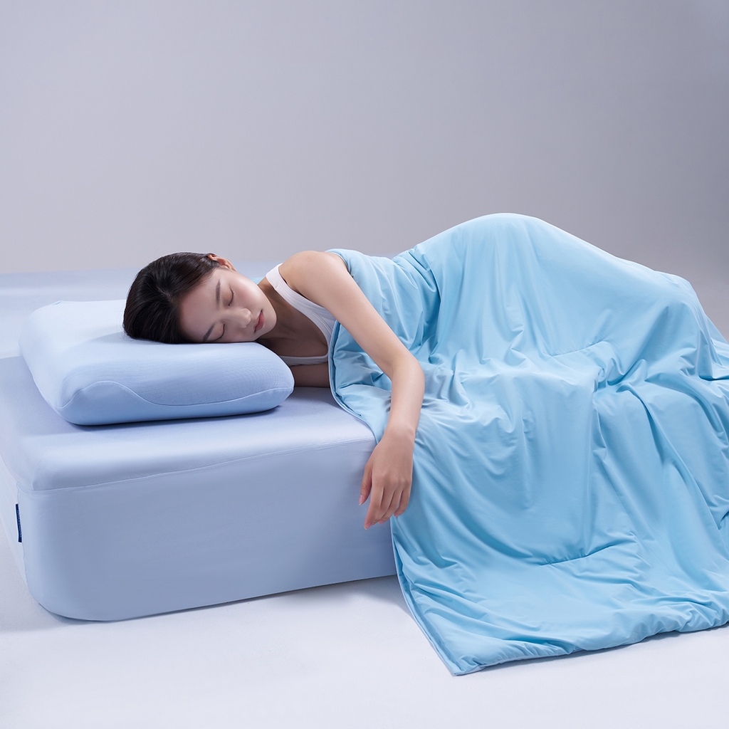 91家纺网 家纺一手货源 找家纺 花享莱 2026新款亚朵酒店同款被子深睡双感夏凉被凉感被夏被控温被pro3.0 静水蓝