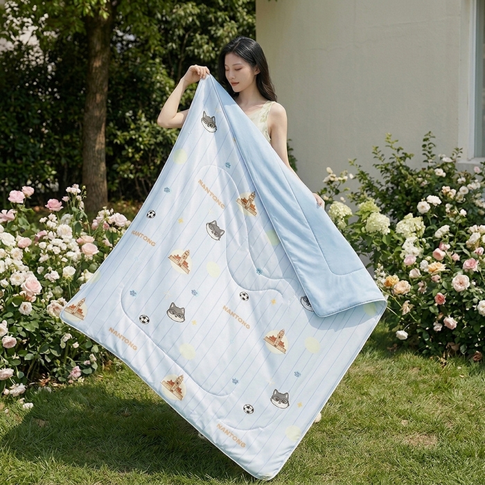 91家纺网 家纺一手货源 找家纺 【4.28周二秒杀 十五人助力0.01带回家】苏超夏凉被南通队文创空调被自带凉感氨纶夏被（下单规则请看详情页）