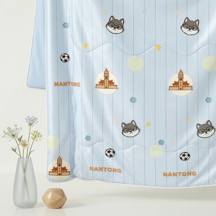 91家纺网 家纺一手货源 找家纺 【4.28周二秒杀 十五人助力0.01带回家】苏超夏凉被南通队文创空调被自带凉感氨纶夏被（下单规则请看详情页）