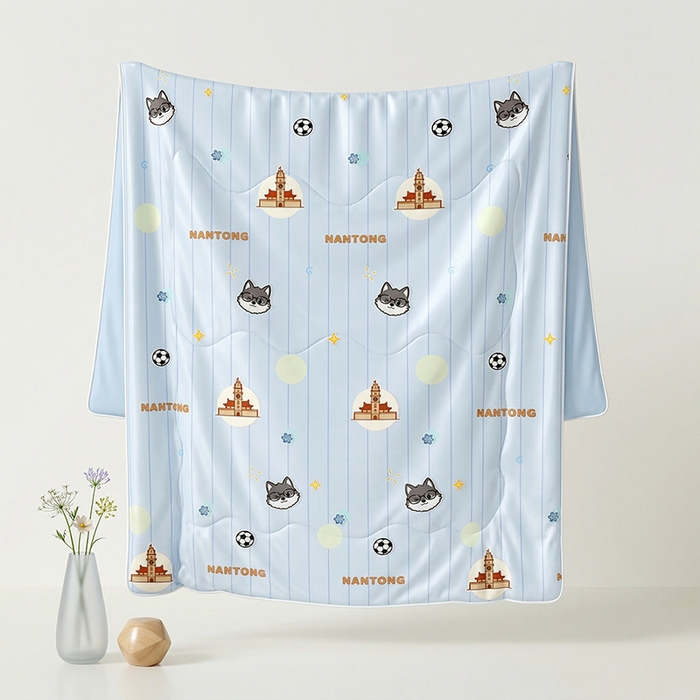 91家纺网 家纺一手货源 找家纺 【4.28周二秒杀 十五人助力0.01带回家】苏超夏凉被南通队文创空调被自带凉感氨纶夏被（下单规则请看详情页）