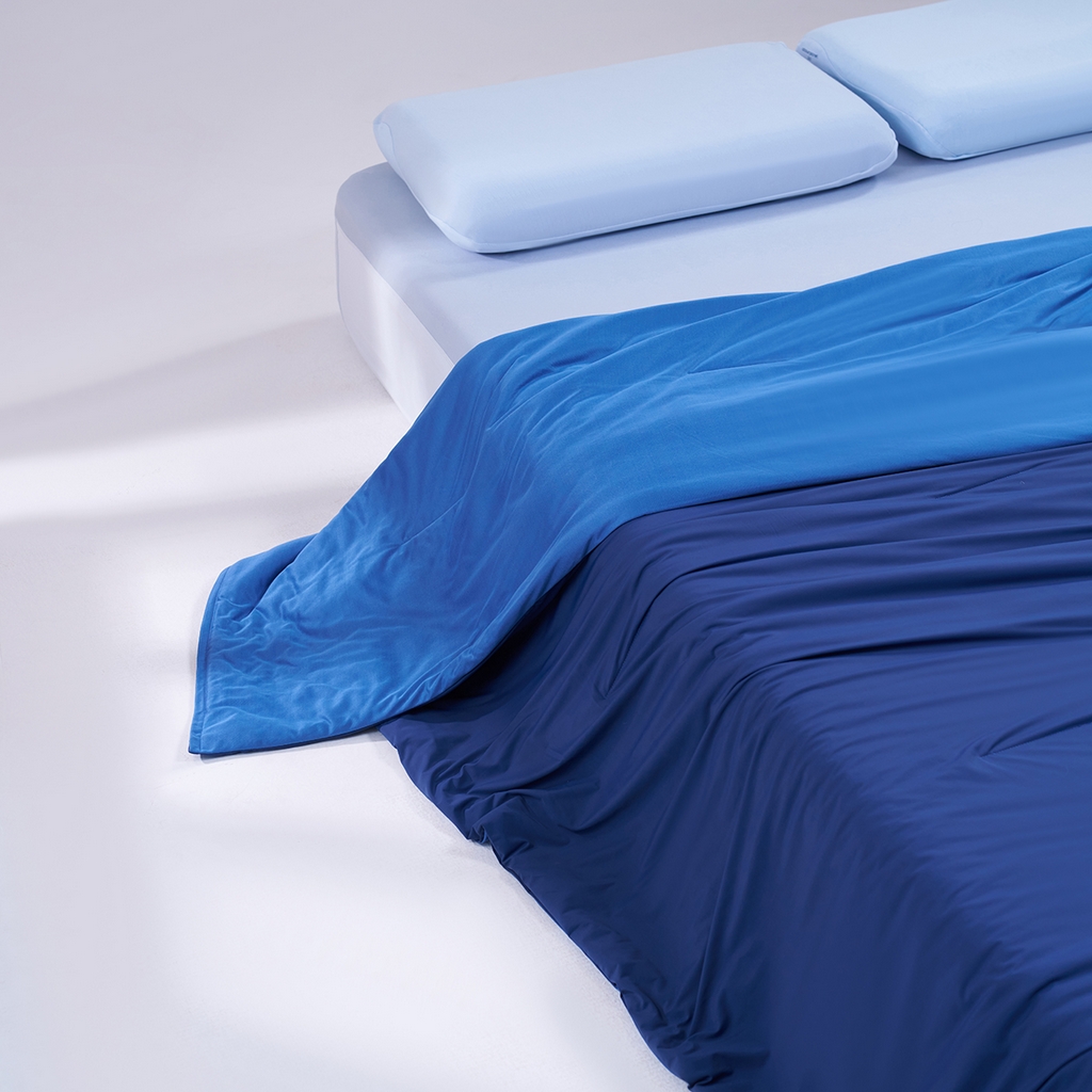 91家纺网 家纺一手货源 找家纺 花享莱 2026新款亚朵酒店同款被子深睡双感夏凉被凉感被夏被控温被pro3.0 深睡蓝