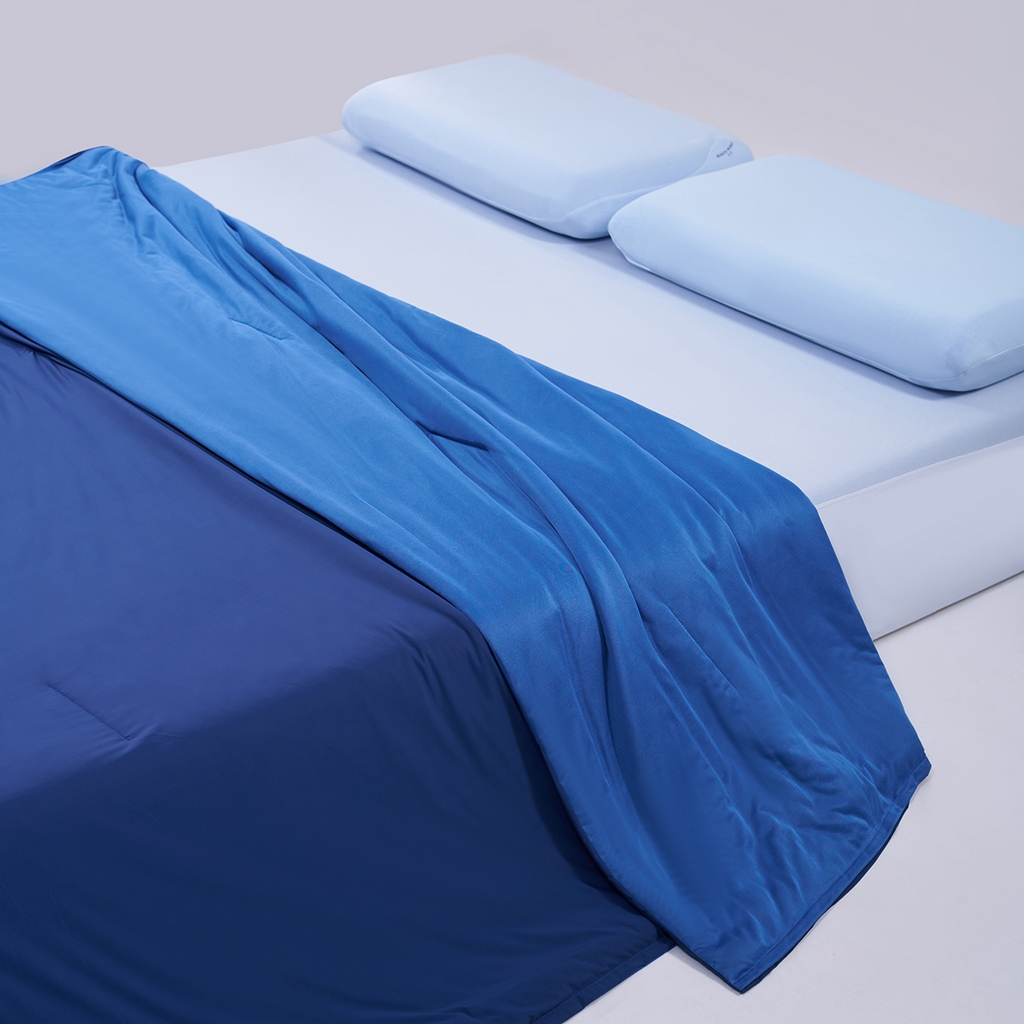 91家纺网 家纺一手货源 找家纺 花享莱 2026新款亚朵酒店同款被子深睡双感夏凉被凉感被夏被控温被pro3.0 深睡蓝