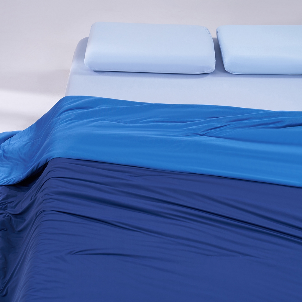 91家纺网 家纺一手货源 找家纺 花享莱 2026新款亚朵酒店同款被子深睡双感夏凉被凉感被夏被控温被pro3.0 深睡蓝