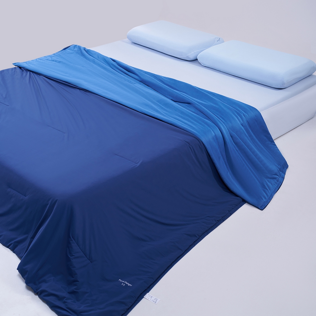 91家纺网 家纺一手货源 找家纺 花享莱 2026新款亚朵酒店同款被子深睡双感夏凉被凉感被夏被控温被pro3.0 深睡蓝