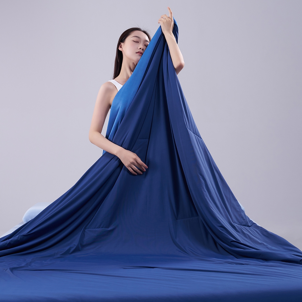 91家纺网 家纺一手货源 找家纺 花享莱 2026新款亚朵酒店同款被子深睡双感夏凉被凉感被夏被控温被pro3.0 深睡蓝