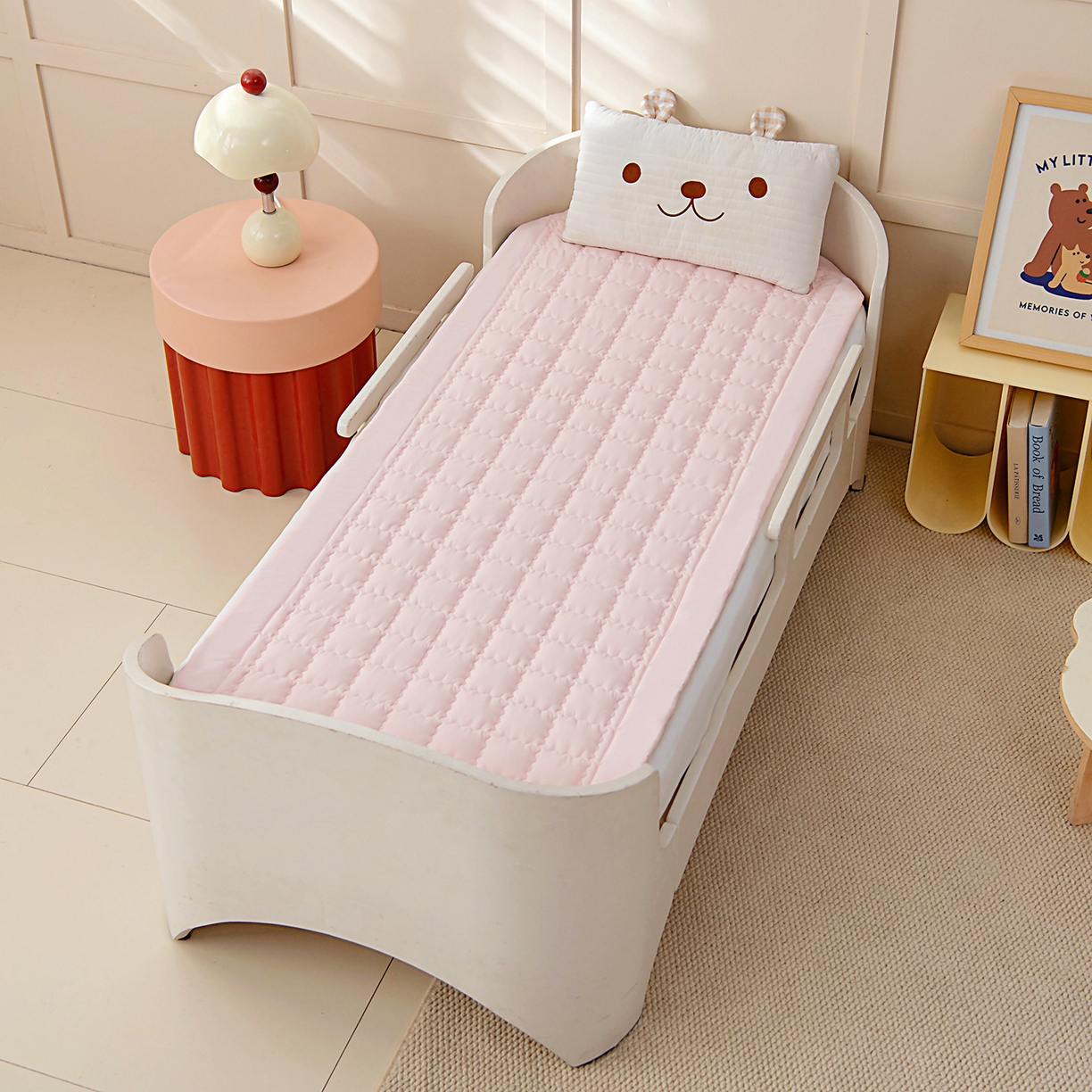 91家纺网 家纺一手货源 找家纺 （总）御棉坊 秋冬新品牛奶绒幼儿园三件套儿童保暖多件套宝宝午睡被