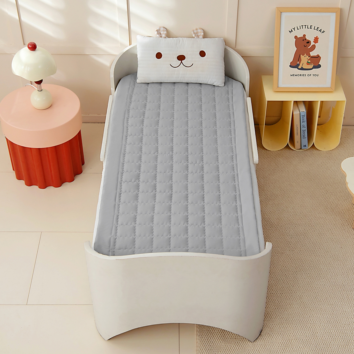 91家纺网 家纺一手货源 找家纺 御棉坊 2026新品锦氨凉感凉席儿童凉席幼儿园夏季午睡褥子学生宿舍床凉席褥子 冰冰灰