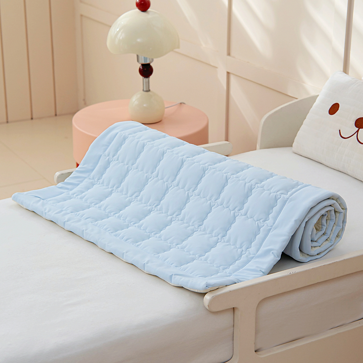 91家纺网 家纺一手货源 找家纺 御棉坊 2026新品锦氨凉感凉席儿童凉席幼儿园夏季午睡褥子学生宿舍床凉席褥子 冰冰蓝