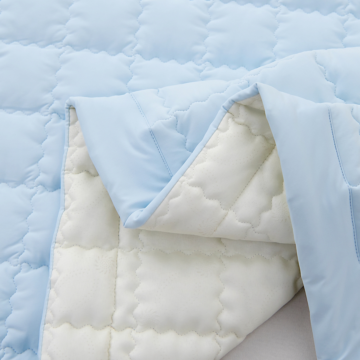 91家纺网 家纺一手货源 找家纺 御棉坊 2026新品锦氨凉感凉席儿童凉席幼儿园夏季午睡褥子学生宿舍床凉席褥子 冰冰蓝