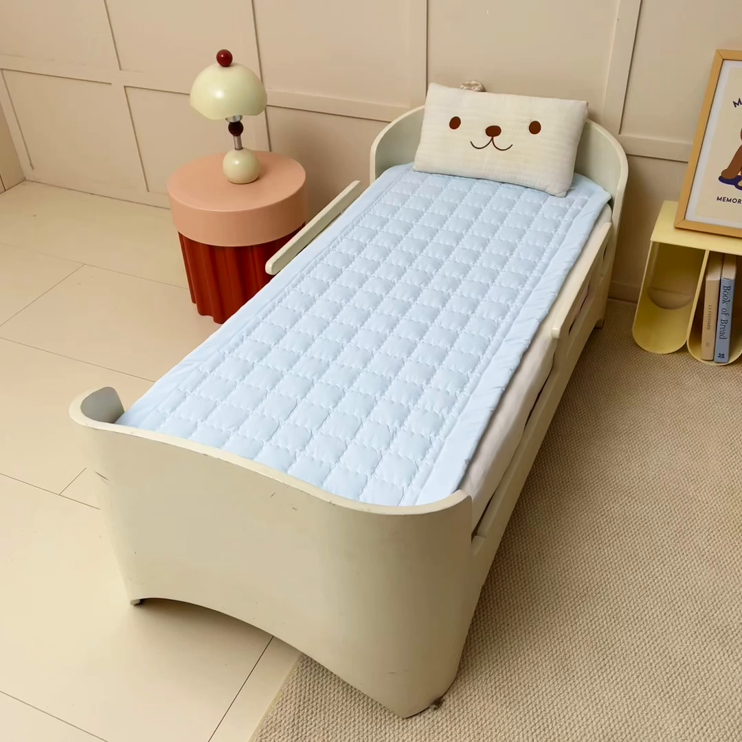 91家纺网 家纺一手货源 找家纺 御棉坊 2026新品锦氨凉感凉席儿童凉席幼儿园夏季午睡褥子学生宿舍床凉席褥子 冰冰蓝