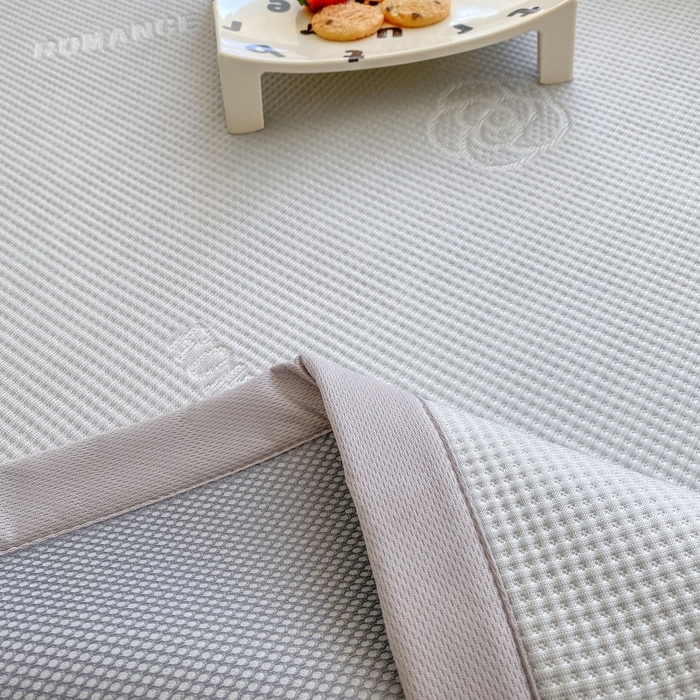 91家纺网 家纺一手货源 找家纺 宇淳国际 2026新款PE凉感三明治复合床笠三件套-玫瑰花系列 玫瑰灰