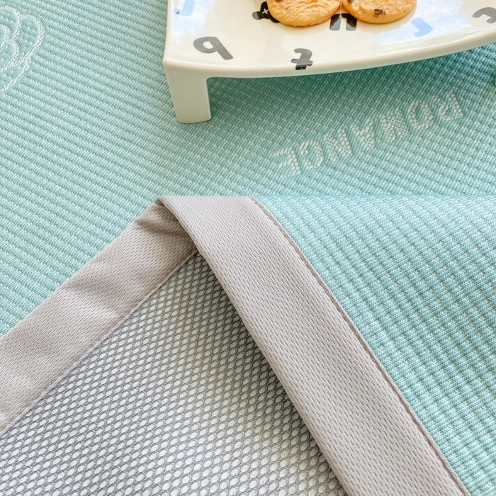 91家纺网 家纺一手货源 找家纺 宇淳国际 2026新款PE凉感三明治复合床笠三件套-玫瑰花系列 玫瑰绿