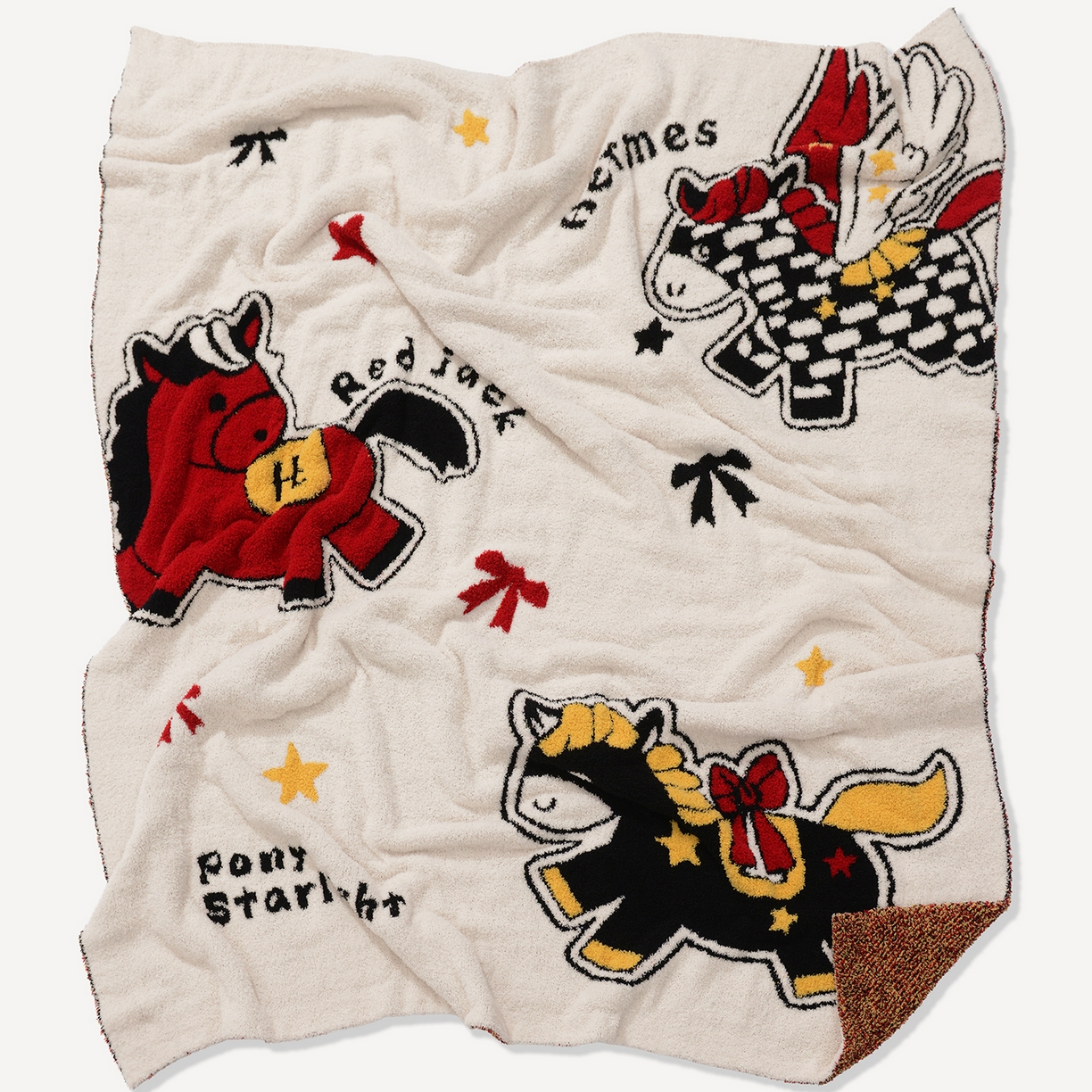 91家纺网 家纺一手货源 找家纺 苏艺针织盖毯 2026新款艺术家居超柔半边绒A类针织毯披肩多功能盖毯礼物终端控价 赫尔墨斯与伙伴毯子