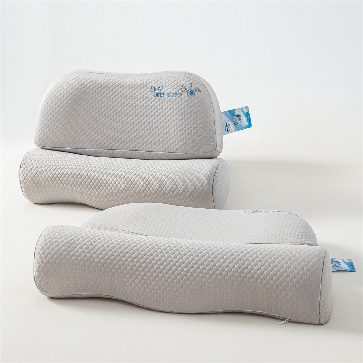 91家纺网 家纺一手货源 找家纺 麦肯锡 2026新款颈氧SPA+分层护颈枕枕头枕芯 灰色