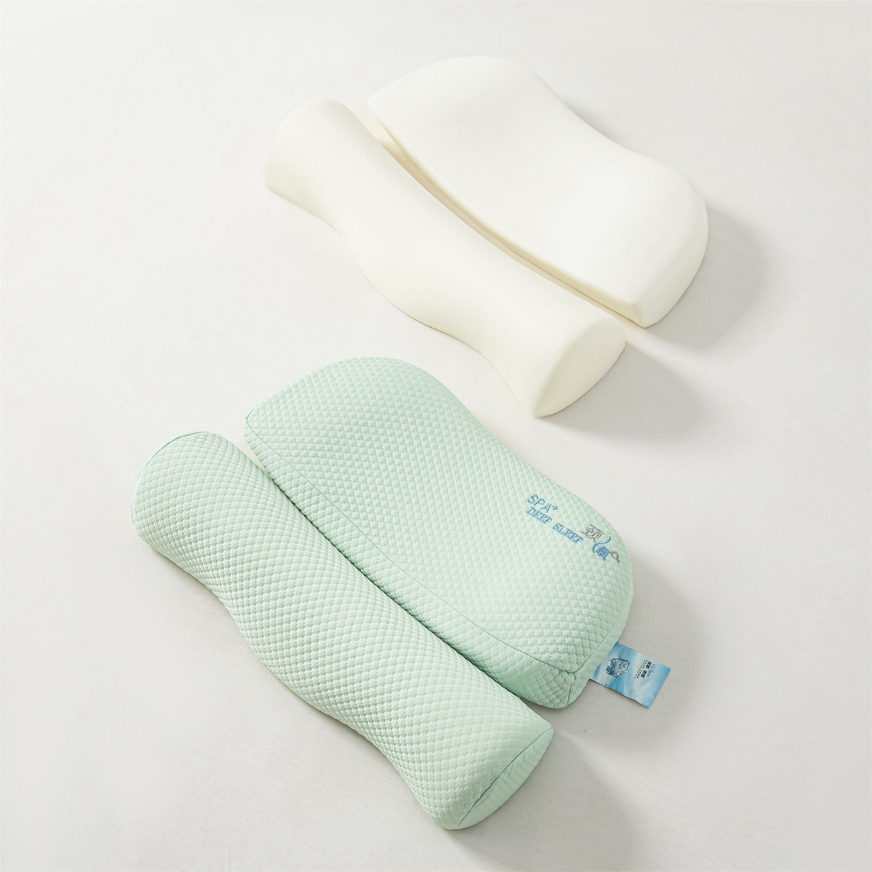 91家纺网 家纺一手货源 找家纺 麦肯锡 2026新款颈氧SPA+分层护颈枕枕头枕芯 绿色