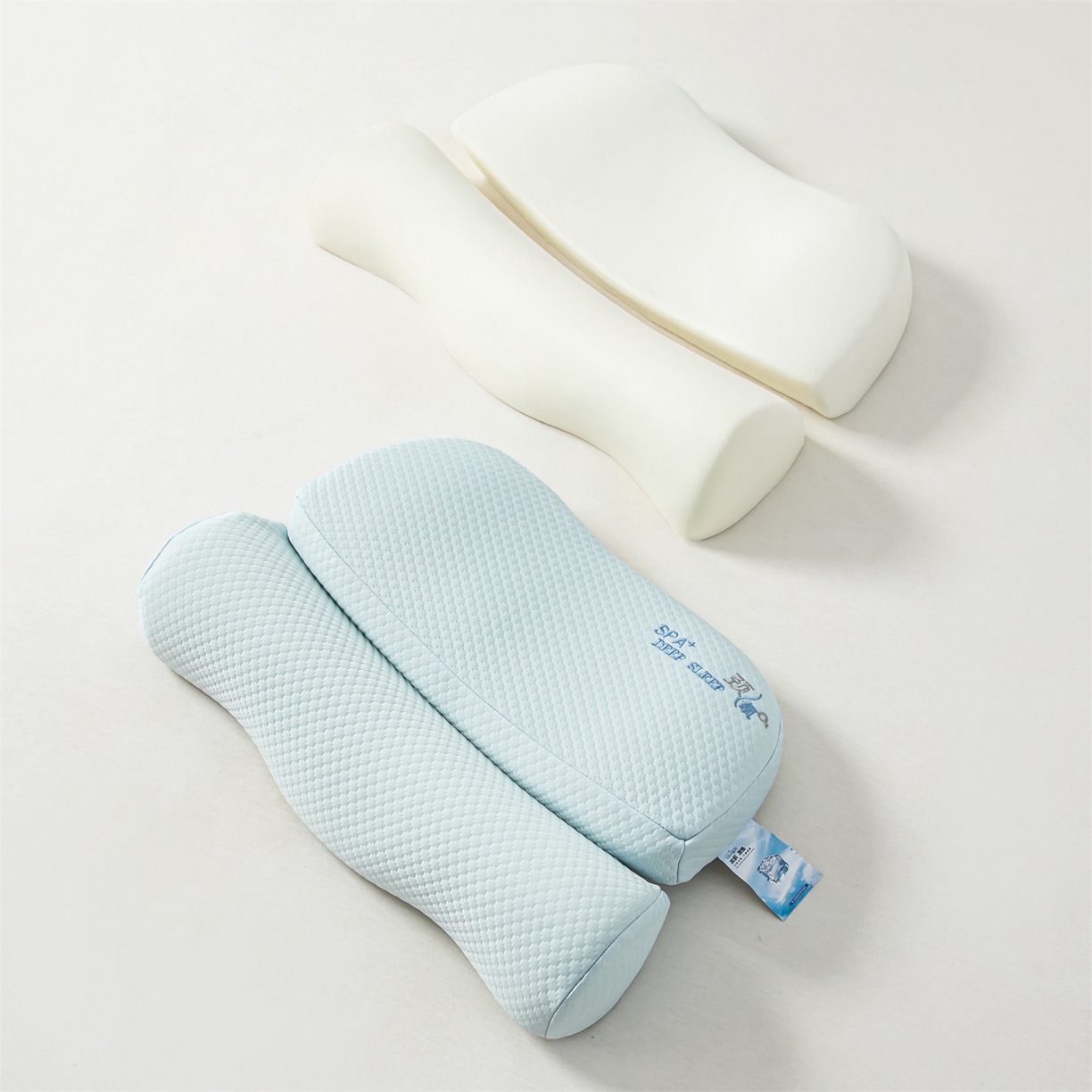 91家纺网 家纺一手货源 找家纺 麦肯锡 2026新款颈氧SPA+分层护颈枕枕头枕芯 蓝色