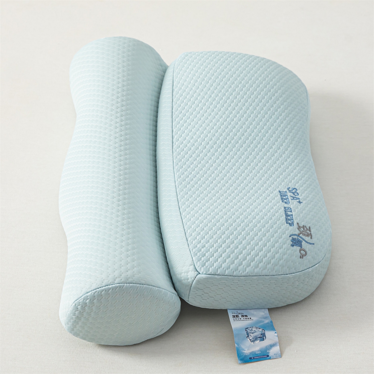 91家纺网 家纺一手货源 找家纺 麦肯锡 2026新款颈氧SPA+分层护颈枕枕头枕芯 蓝色