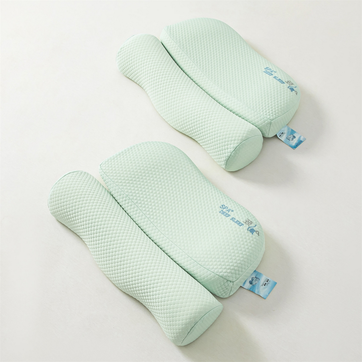 91家纺网 家纺一手货源 找家纺 麦肯锡 2026新款颈氧SPA+分层护颈枕枕头枕芯 绿色