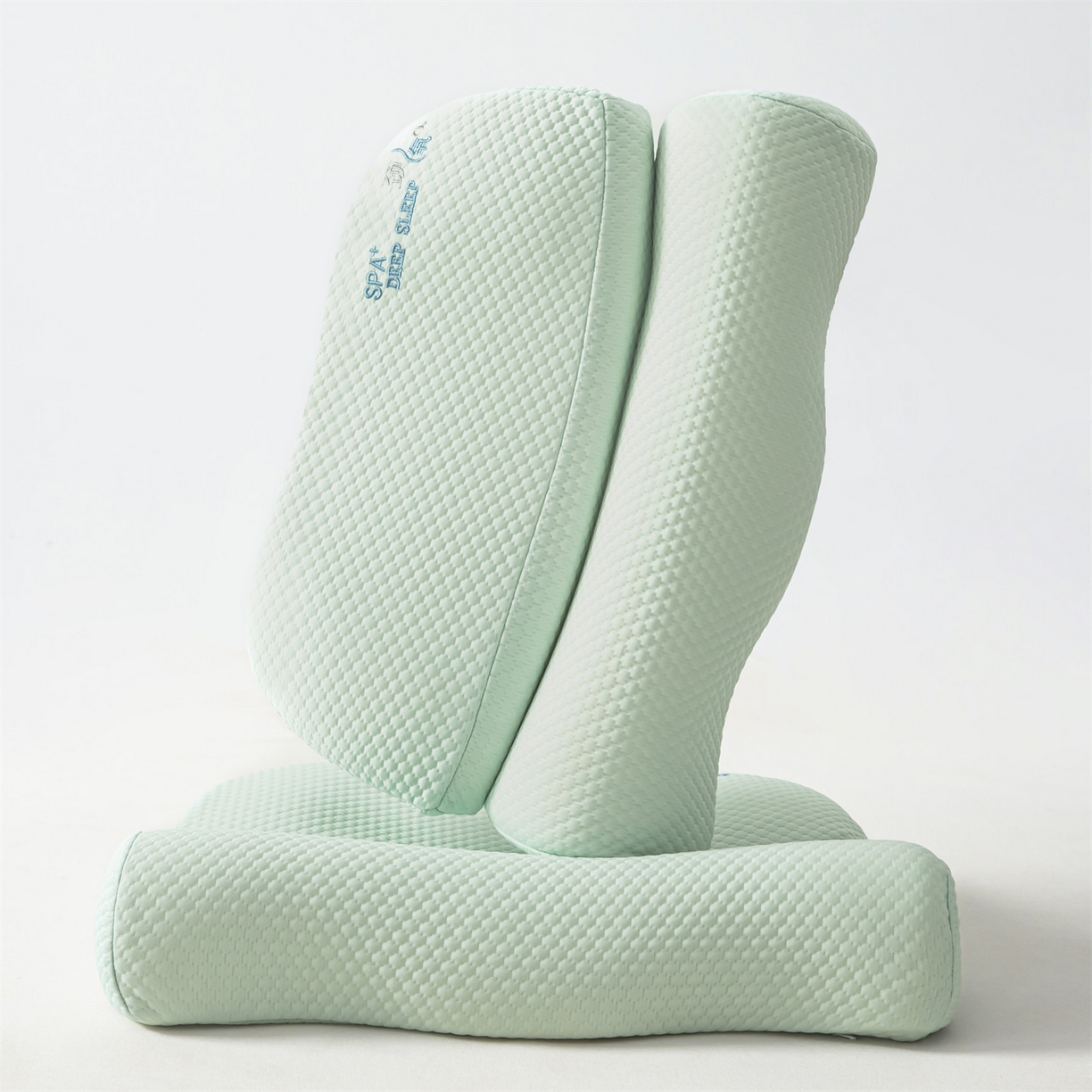 91家纺网 家纺一手货源 找家纺 麦肯锡 2026新款颈氧SPA+分层护颈枕枕头枕芯 绿色