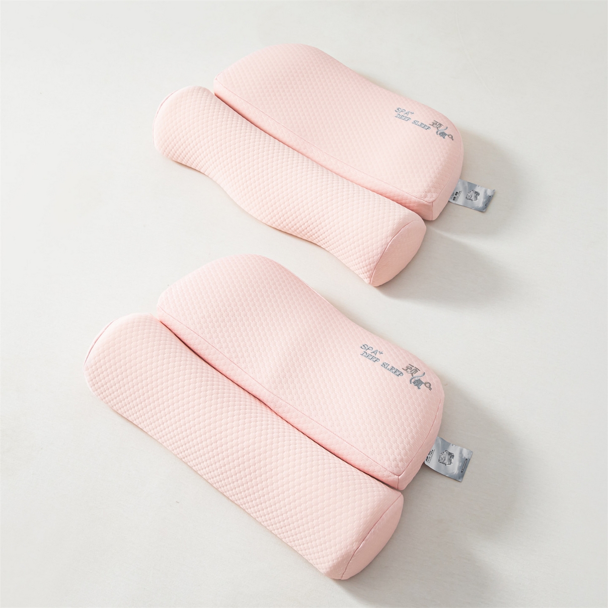 91家纺网 家纺一手货源 找家纺 麦肯锡 2026新款颈氧SPA+分层护颈枕枕头枕芯 粉色