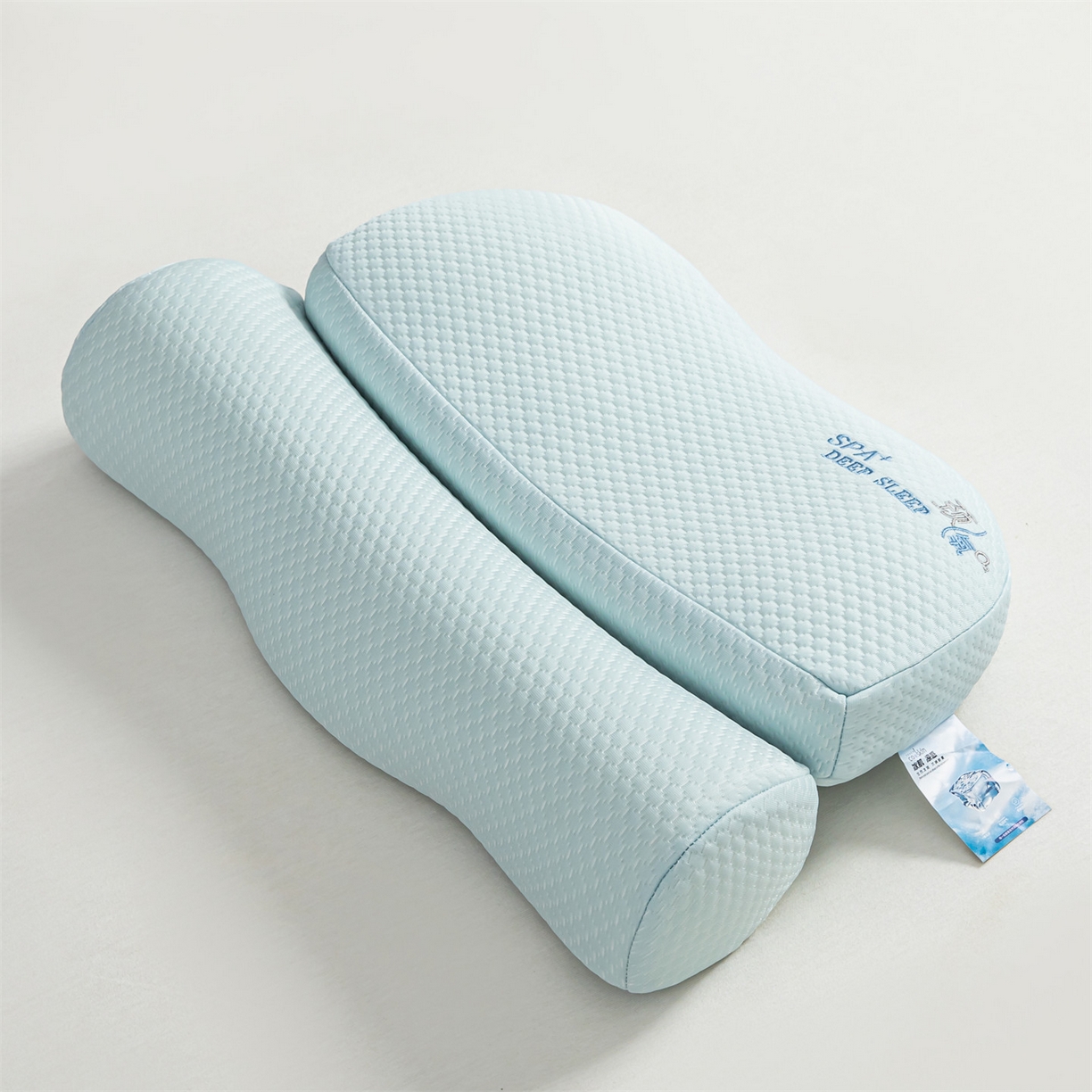 91家纺网 家纺一手货源 找家纺 麦肯锡 2026新款颈氧SPA+分层护颈枕枕头枕芯 蓝色