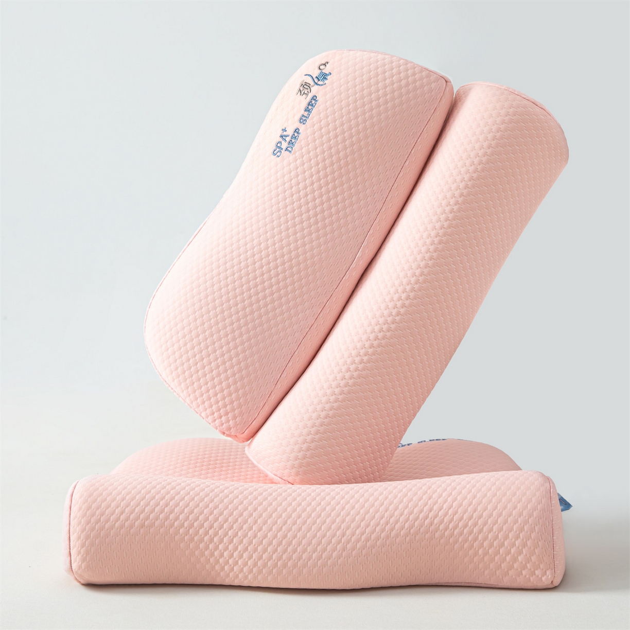 91家纺网 家纺一手货源 找家纺 麦肯锡 2026新款颈氧SPA+分层护颈枕枕头枕芯 粉色