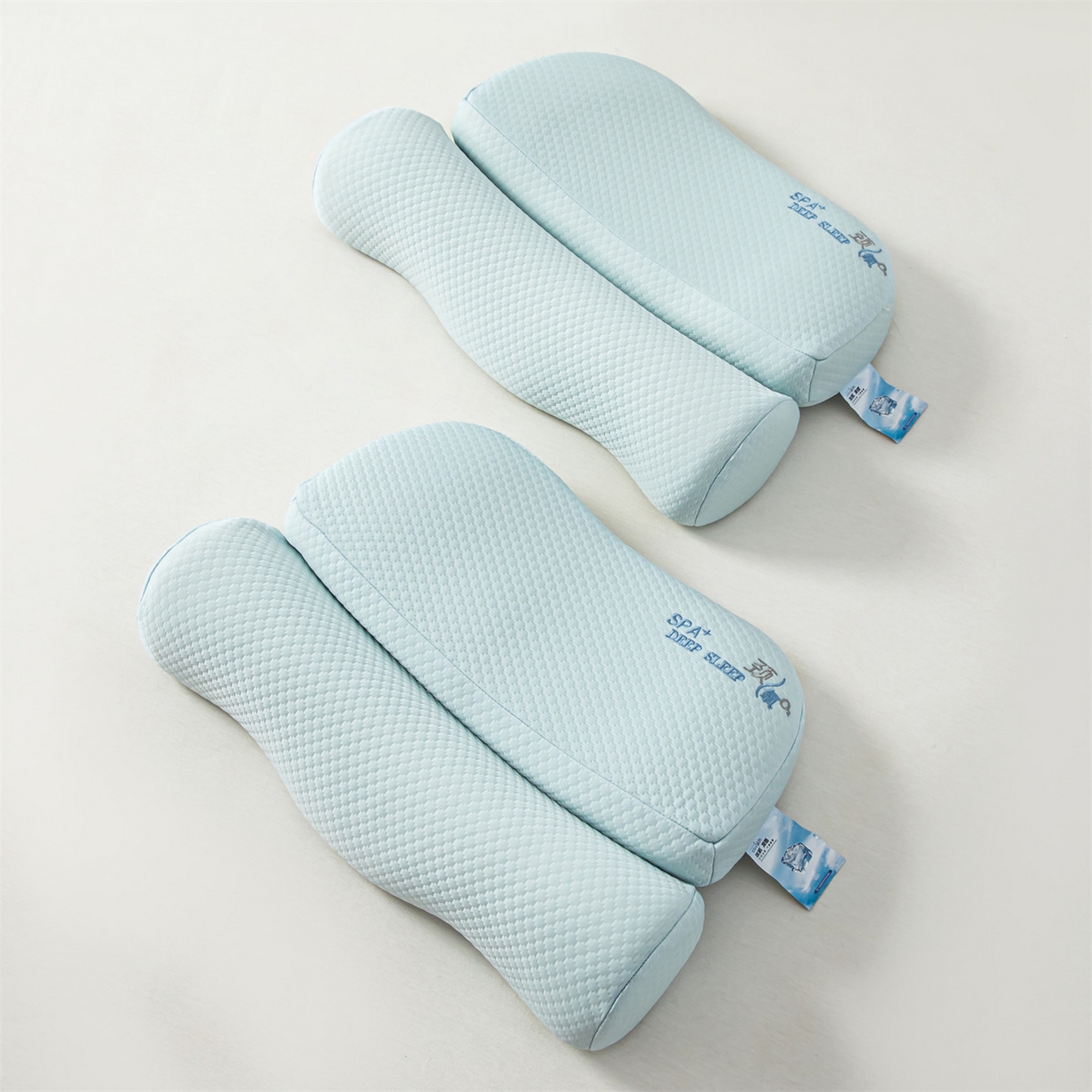 91家纺网 家纺一手货源 找家纺 麦肯锡 2026新款颈氧SPA+分层护颈枕枕头枕芯 蓝色